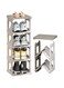 Collapsible Shoe Rack - 5/7 Tier Shoe Storage and Organisation for Entryway, Assembly-free Shoe Shelf, Space-Saving Shoe Stand, Small Shoe Cabinet for Closet Hallway Dorm (5-Tier)