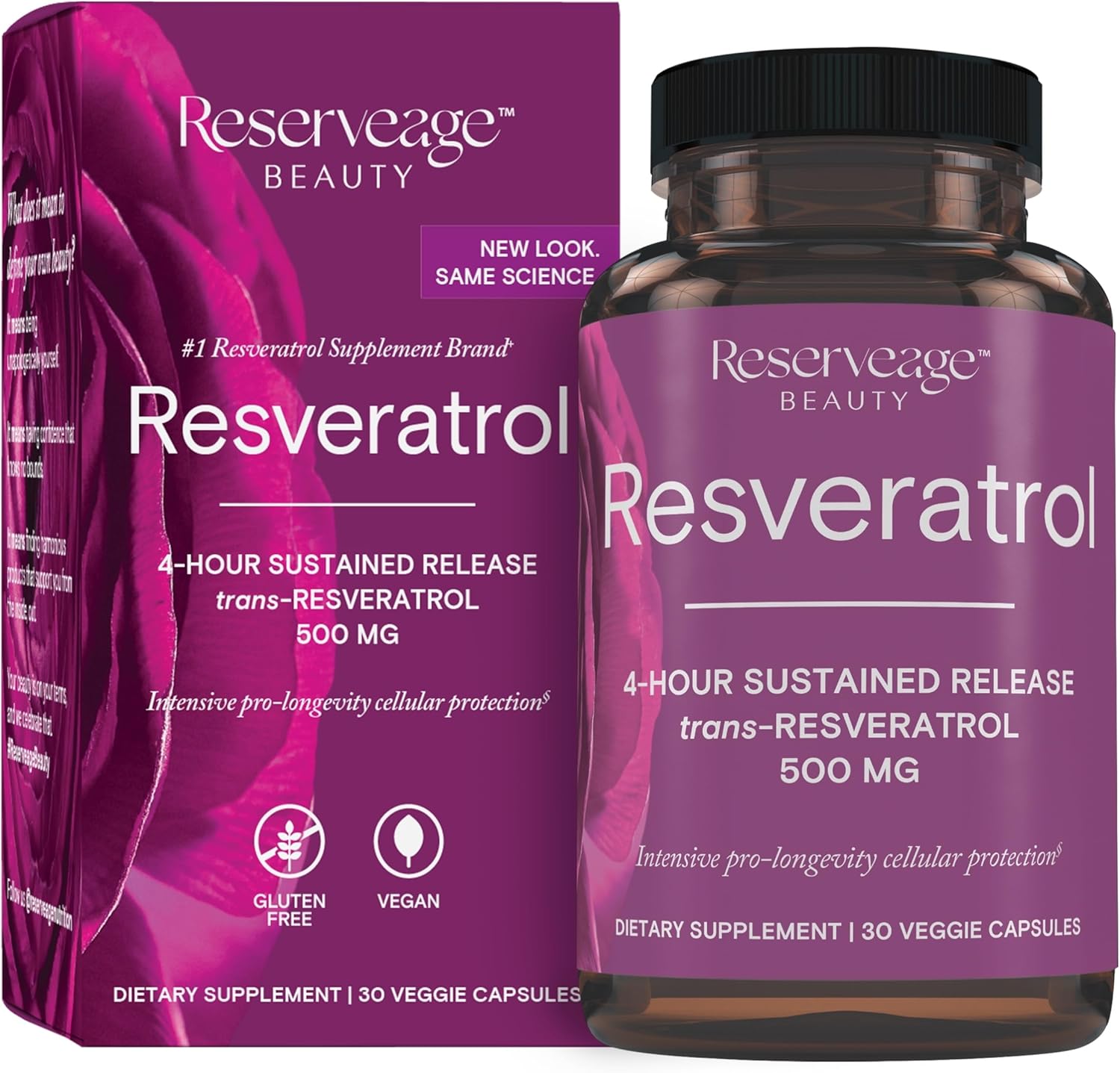 Buy Reserveage Nutrition Beauty Resveratrol 500Mg, 4- Hours Sustained ...