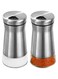 Oasisgalore 2 Set Salt and Pepper Shakers, Stainless Steel Glass Spice Bottle