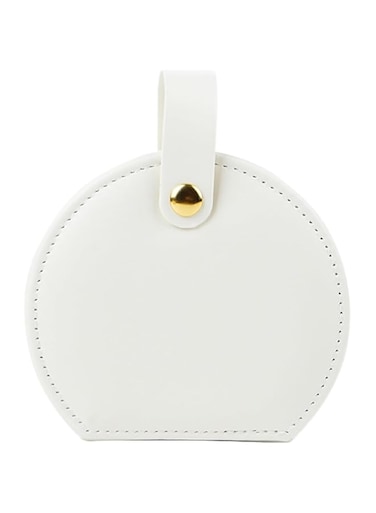 Rayyan Travel Jewelry Box, with Detachable Handle, Elegant Half Moon Shaped Design, Personalized Accessory Organizer, for Fashionable Avant Garde Women and Teenagers