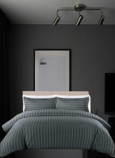 Single Size 4-Piece Duvet Cover Bedding Set &acirc;&euro;&ldquo; Duvet Cover(150x200cm), Fitted Sheet(120x200+20cm) &amp; 2 Pillowcases(53x75cm),color - Dark Grey