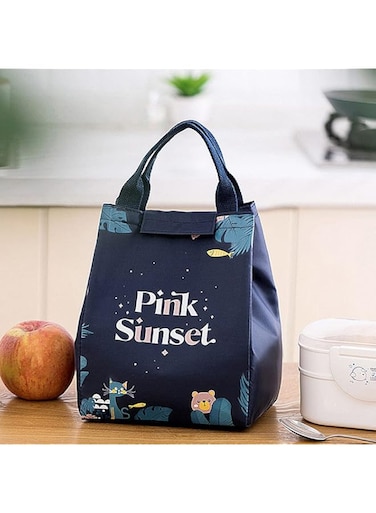 Beauenty Black Portable Lunch Bag Thermal Insulated Cold keep Food Safe warm Lunch bags For Girls Women