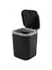 YLmeet 0.5 Gallon Mini Countertop Wastebasket - Convenient Mini Desktop Wastebasket with Push Button for Classroom Desks, Office Desks, Cars, and Other Small Spaces (Black)