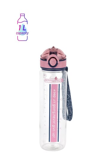 1000ml Water Bottle RF12159 with Tracker, Motivational Bottles with Flip Lid, PP Sipper and Straw Perfect for School, Office and Gym Leak-Proof Food-Grade and Elegant Design Multicolor