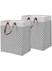 Beauenty 2Pcs Large Laundry Basket 72L Waterproof Laundry Basket with Handles Foldable Laundry Hamper Bag Storage Wash Basket Hamper for Toys Dirty Clothes Bedroom (2pcs Rhombic)