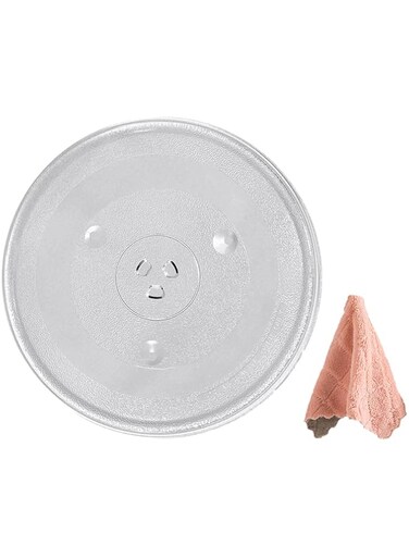 Rubik Microwave Oven Plate Replacement Large (31.5cm / 12.40 inch) Turntable Glass Tray Dishwasher Safe, Universal Compatibility