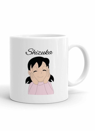 Your Wall Shizuka Smiling Character from Doraemon Anime Printed Ceramic Coffee Mug 325ml, Perfect Gifting by Spoil Your Wall