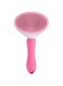 Pet Hair Remover Comb for Dogs &amp; Cats, Small, with Long Handle &amp; Soft Bristles (Pink)