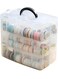 3-layer Stackable Storage Container Box With 30 Adjustable Compartments, Plastic Toy Organizer Box For Storing Toys, Embroidery Accessories, Spools, Hardware Storage Tubes,Etc
