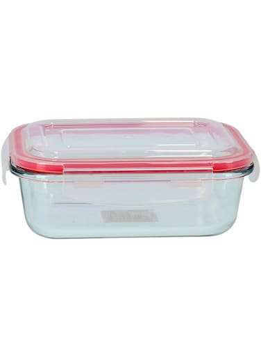 Delcasa Brs Rectangular Glass Airtight Container, 0.4 Liter, Dc1427