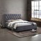 Spectrum Tufted Upholstered Large Twin Size Bed (140 X 200 CM) Grey Color