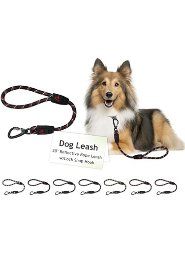 Doco Dcrope5020L Reflective Rope Leash With Soft Rubber Handle Ver.5, Large, Red