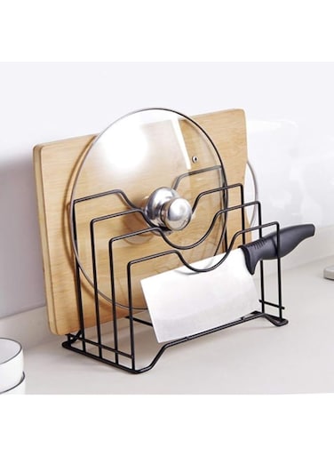 Dime Store Wrought And Cast Iron Storage Rack, Standard, Black, Wire