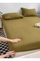 Home 3pc Set Includes a single-size fitted bedsheet and two pillowcases,washable cotton in a Khaki color.