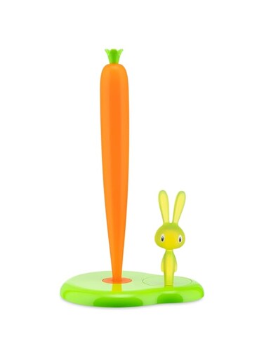 Alessi A di Bunny and Carrot Kichen Roll Holder Tall, Green