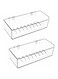Acrylic Floating Wall Shelves, KASTWAVE Set of 2 Clear Display Shelf, Adhesive Clear Acrylic Shelf, No Drilling, No Damage Wall, for Bathroom, Pantry, Kitchen, Utility Room (10.2 x 4.4 x 2.4 Inch)