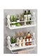 Floating Shelves Set of 2 Wall Mounted Hanging Shelves with White Towel Rack Decorative Storage Shelves for Bathroom Kitchen Living Room Bedroom
