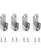 Apex Oval Closet Rod End Flange Bracket Supports Furniture Hardware Accessories Wardrobe Tube Support Bracket With Screws Clothes Hanging Rod Holder (Pack Of 4Pcs)