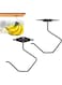 2 Pack Foldable Banana Hook Under Cabinet​ - Self-Adhesive &amp; Screw Mount Hanger Holder   Heavy Duty Black, Keep Bananas Fresh, Under Counter Kitchen Organizer