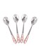 4-Piece Coffee And Tea Spoon With Handle Silver 13.2x2.3x1cm