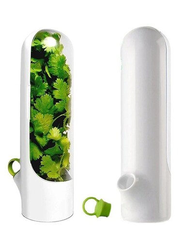 Herb Saver for Refrigerator, Herb Saver Pod,Fresh Herb Keeper for Mint, Parsley, Asparagus, Keeps Greens Fresh for 2-3 Weeks