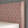 Tranquil Nights Tufted Upholstered Twin Size Bed (120 X 190 CM) Pink Color