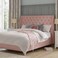 Tranquil Nights Tufted Upholstered Twin Size Bed (120 X 190 CM) Pink Color