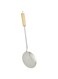 RAJ STEEL ZARA SKIMMER WOODEN HANDLE , 45 CM , SILVER, RSZ006, Fryer Food , Pasta Skimmer , Spaghetti Skimmer , Noodle Skimmer , Fries Skimmer