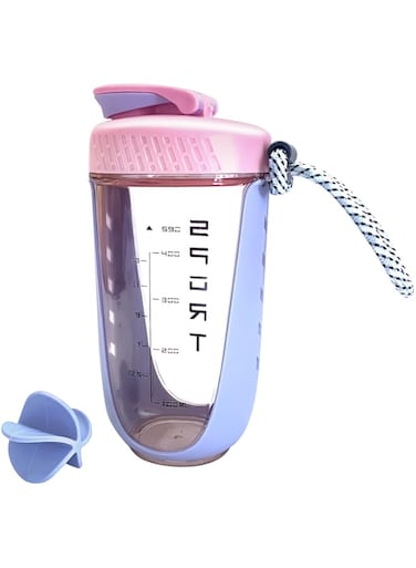 ADOLINKIN Protein Shaker Bottle 20 oz, Shaker Cup with Blender Ball, Leak-proof, BPA-free, Pink, Gym Fitness Workout