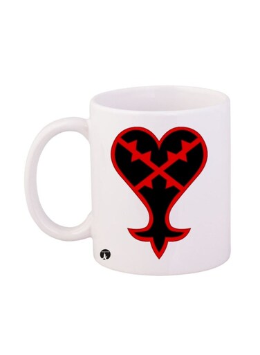 Kingdom Hearts Video Game Printed Mug White/Red/Black