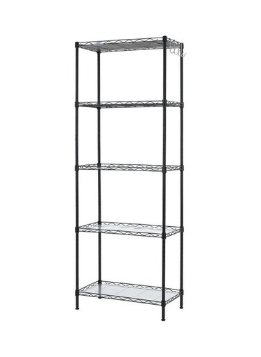 Wire Shelves Home Organizer Black