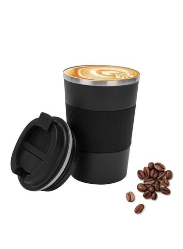 Insulated Coffee Travel Mug 380ml Black