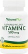 Nature's Plus Vitamin C 500 Sustained Release With Rose Hips, 90 Tablets - Energy Supplements, Suitable For Vegetarian, Gluten Free