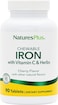 Yoozena Nature's Plus Chewable Iron With Vitamin C &amp; Herbs, 90 Tablets, Cherry Flavor - Support For Healthy Blood, Natural Energy Production &amp; Overall Well-Being