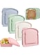 ZELLYA 4 Pcs Sandwich Boxes, Lunch Box Containers, Food Safe Wheat Straw Material, Toast Shape Storage for Bread/Sandwiches/Food, Microwave Dishwasher &amp; Freezer Safe