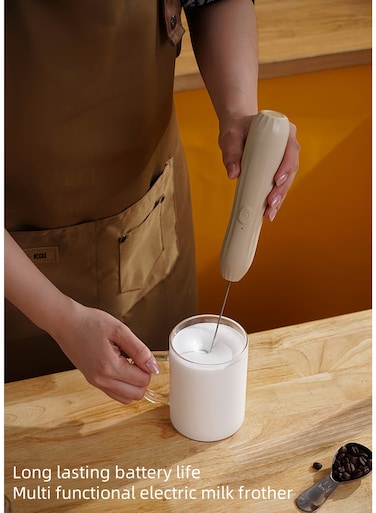 milk frother, blender, wireless cream frother, handheld egg beater, household small coffee milk frother,Type-c charging port