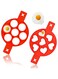 SWIUKPHE Pancake Mold Maker, Silicone Non-Stick Egg Ring, Baking Round and Heart-shape Omelette Mold 2 Pack