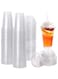 Vsell24 Crystal Clear Disposable Plastic Cups, 14 oz (414 ml), 200 Count, with Lids (Dome Lid)