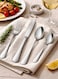 24pcs Premium Silverware Cutlery Set, Heavy Duty Stainless Steel Flatware, Cultlery Utensil Set with Knives, Rust-Proof, Mirror Polished, Dishwasher Safe, Long-Lasting Stainless Steel Tableware Cutlery Set - Pack of 24