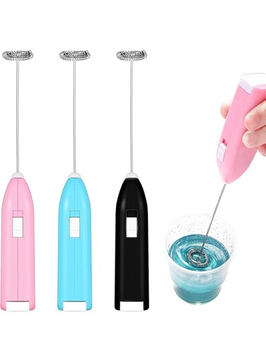 KASTWAVE Versatile Mini Handheld Blender Set for Epoxy and Coffee - 3 Colorful Battery-Powered Blenders for Easy Mixing in the Kitchen