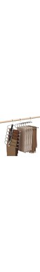 Beauenty Folding Trousers Hanger, Multi-Fuctional Pants Hangers with Horizontal/Versatile Hanger for Jeans,Ties, Scarf, Towels