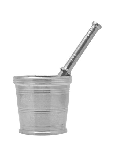 Raj Stainless Steel Large Mortar, 8.5 cm, SM0004, Garlic Crusher , Manual Spices Grinder , Chutney Maker , Ideal for Ginger, Garlic, Herbs Grinder