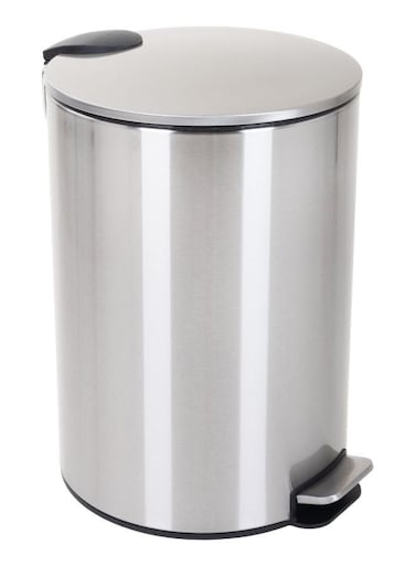 Stainless Steel Classico 12L Pedal Bin, Soft-Close Trash Can, Compact and Modern for Bathroom, Kitchen, or Office