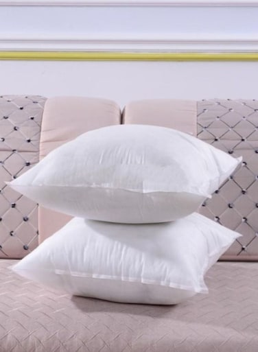 1PCS Non Woven Cushion Hollow Fiber Polyester White 50x30cm
