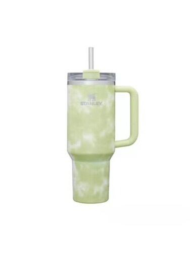 Adventure Quencher Travel Tumbler 40oz &acirc;&euro;&ldquo; Double Wall Vacuum Insulated Stainless Steel Cup with Handle, Built-In Straw &amp; Leak-Resistant Lid, BPA-Free Reusable Water Bottle Keeps Drinks Hot or Cold, Cintron Tie Dye