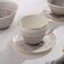 Home Color Whirl Porcelain Tea Cup and Saucer - Grey