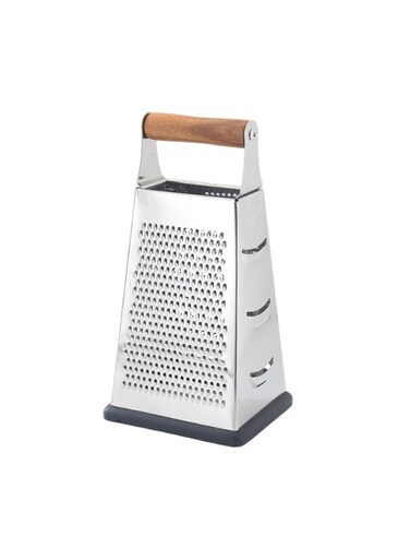 Steel Cheese Grater with Handle, 4 Sided Box Grater for Kitchen, Ginger Grater Dishwasher Safe, Fruit and Vegetables Slicer, Cheese Shredder for Potato, Chocolate, Parmesan, Ginger