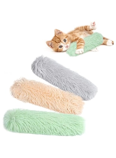 3Clock Cat Toys Cat Pillows, 3 Pack Soft and Durable Crinkle Sound Catnip Toys, Interactive Cat Kicker Toys for Indoor Cats, Promotes Kitten Exercise