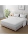 Linen Klub Striped Microfiber Fitted Sheet Set - Single (90 x 190 cm) + 2 Pillowcases (50 x 75 cm), Premium Durable Quality and Deep Pocket for a Perfect Fit, White