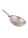 28 CM Smart Wok Pan with Marble Coating- RF9841 Forged Aluminum Body with 3.8 MM Extra Thick Bottom Induction Compatible and Soft Touch Handle PFOA-Free and PTFE-Free Brown Beige 28cm